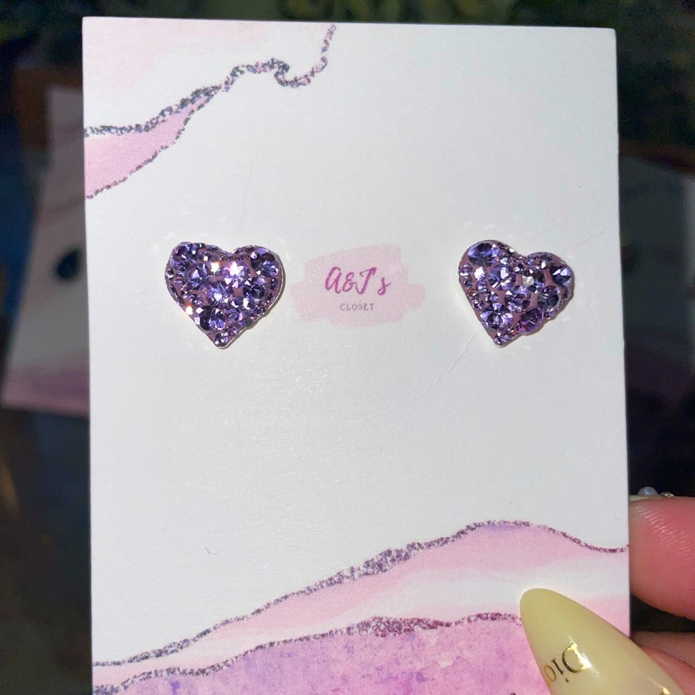 Silver 925 Studs encrusted w/Swarovski crystals